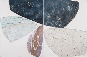 Karine L&eacute;ger -&nbsp;River Path II (diptych) 48 x 72 in.
