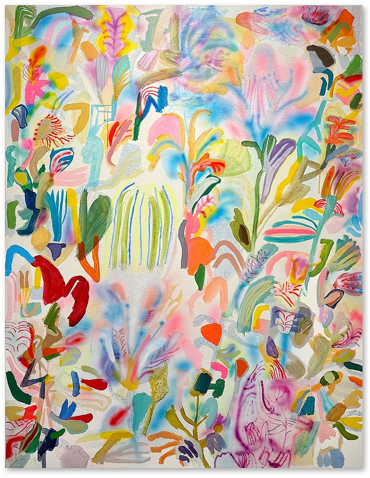 Sarah Giannobile, London Garden
Acrylic and aerosol on canvas, 52 x 40 in.