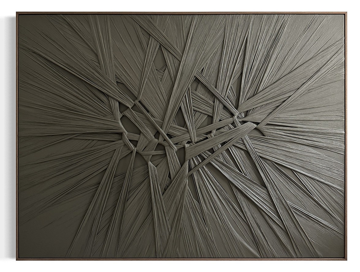 Niina Kratz, Verde Allurement (Sold)
Mixed media on canvas, 48 1/2 x 64 inches framed