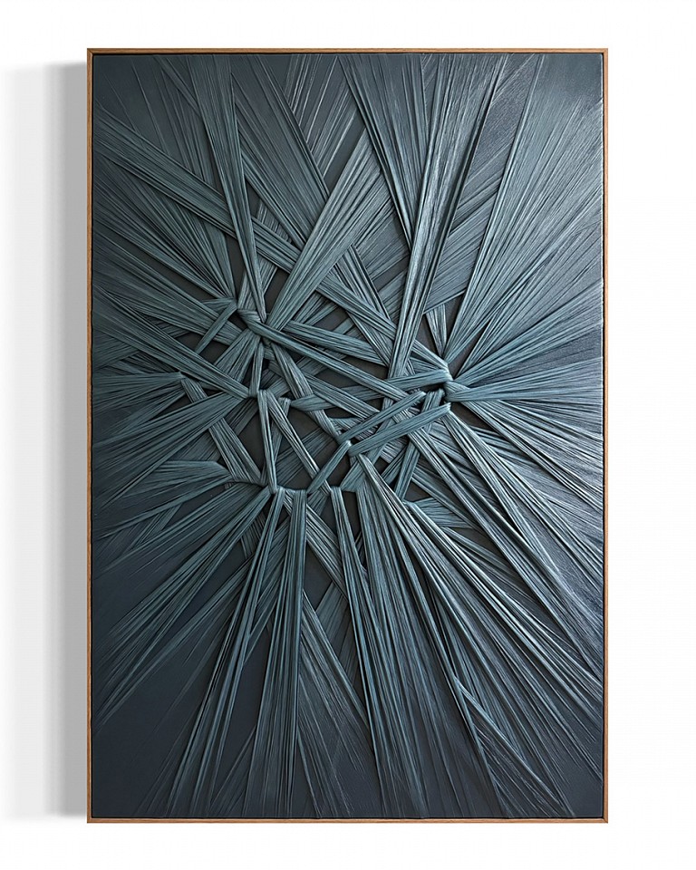 Niina Kratz, Bound by the Blues (Sold)
Mixed media on canvas, 60 1/4 x 40 1/2 inches framed