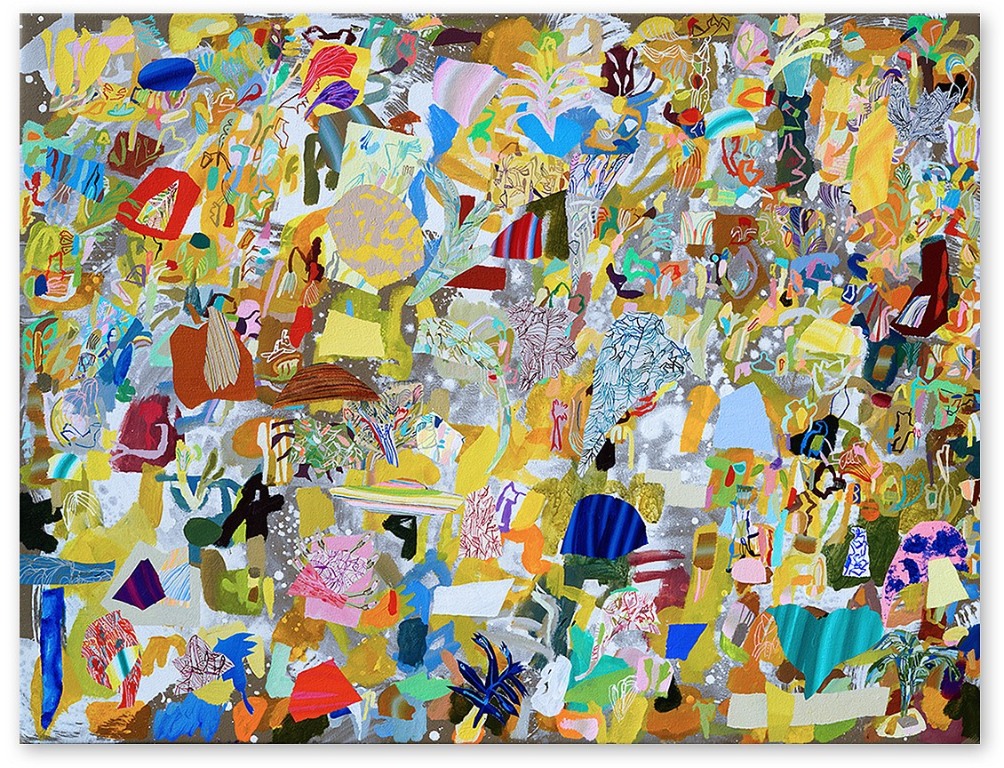 Sarah Giannobile, Citrine and Pink Flowers
Acrylic on canvas, 36 x 48 in.