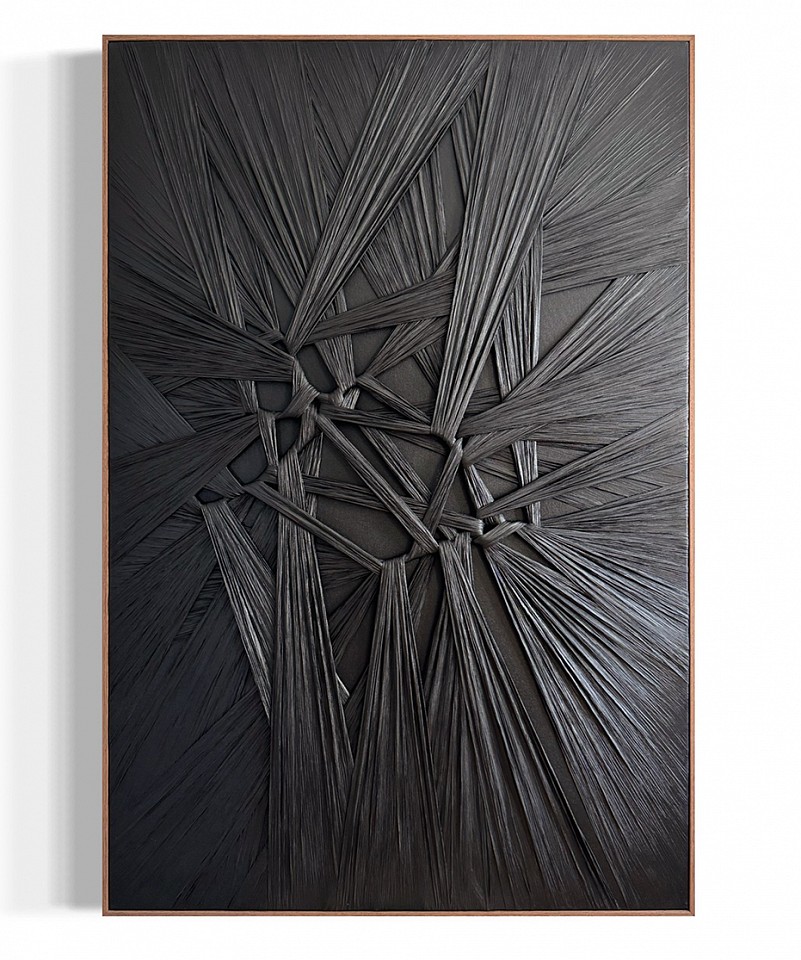 Niina Kratz, Black Tangled Heart
Mixed media on canvas, 60 1/2 x 40 1/8 framed