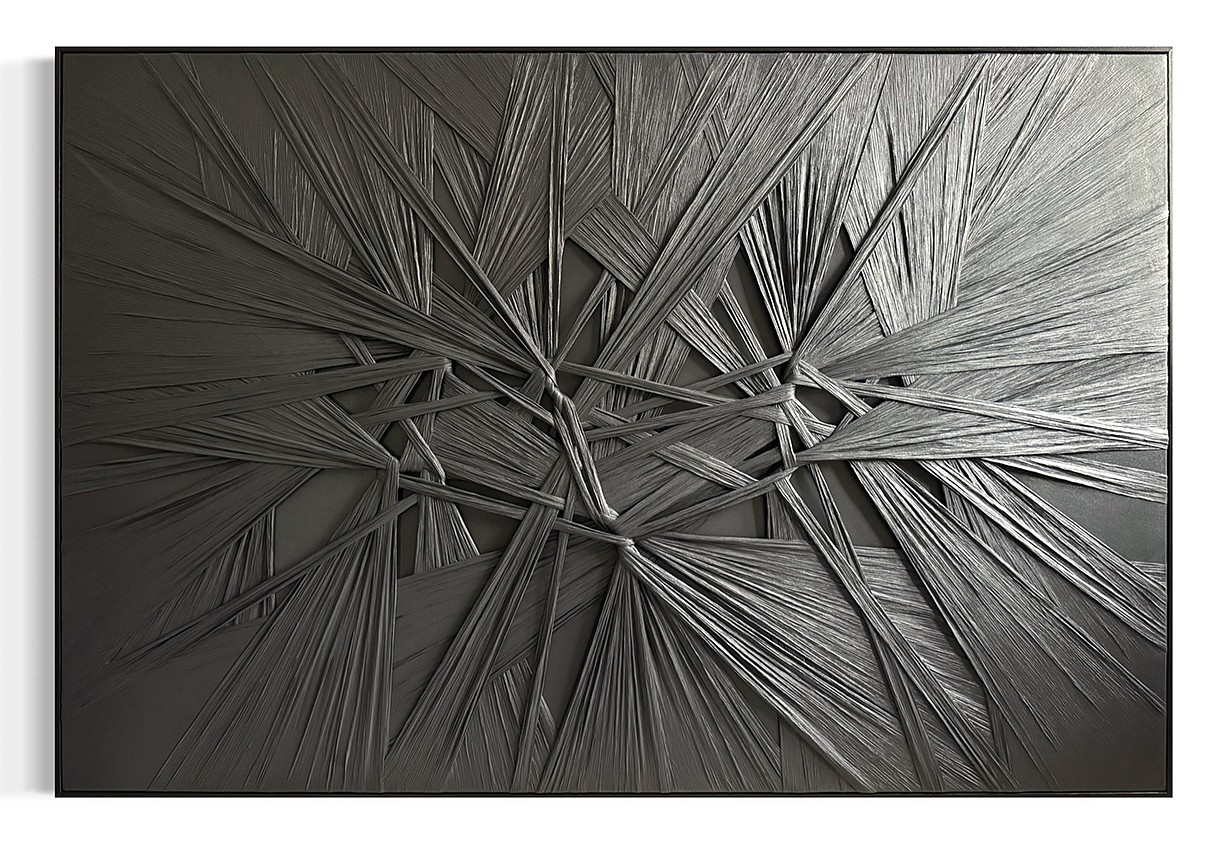 Niina Kratz, Held by the Storm
Mixed media on canvas, 48 3/8 x 72 1/8 in framed