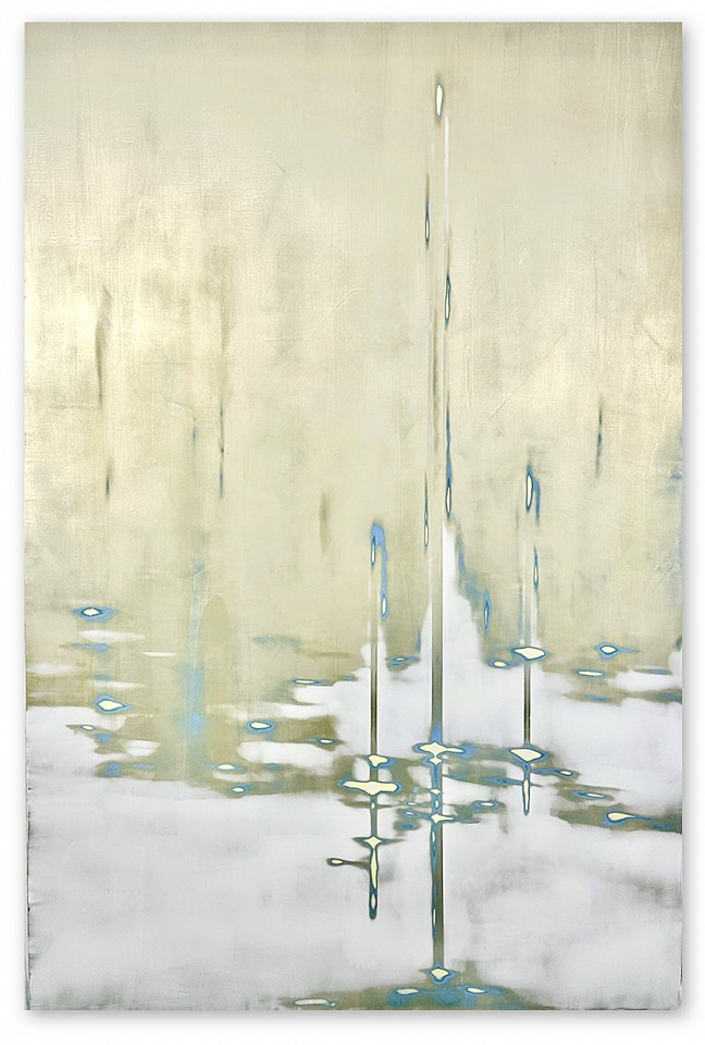 Audra  Weaser, Gold Illusions
Acrylic, plaster paint & metallic pigment on panel, 60 x 40 in.